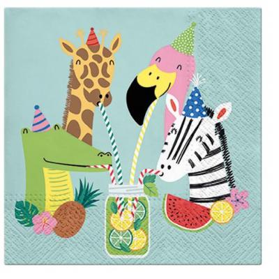 Paw Paper Lunch Napkin 33cm Pack of 20 | 3 Ply |  Aroma Friends