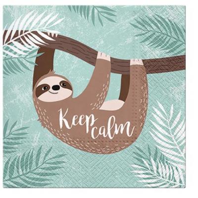 Paw Lunch Napkins 33cm Pack of 20 | 3 Ply | Keep Calm