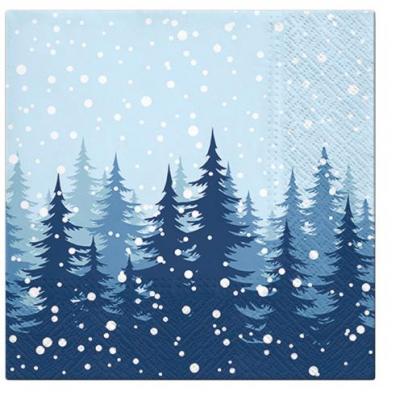 Paw Lunch Napkins 33cm Pack of 20 | 3 Ply | Lovely Poinsettia