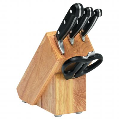 Mundial 5 Piece Cutlery Block Set, Timber Block