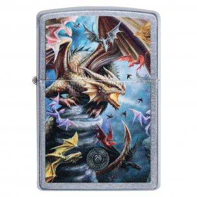 Zippo Street Chrome Anne Stokes Dragon Lighter