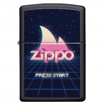 Zippo Black Matte Press Start Lighter