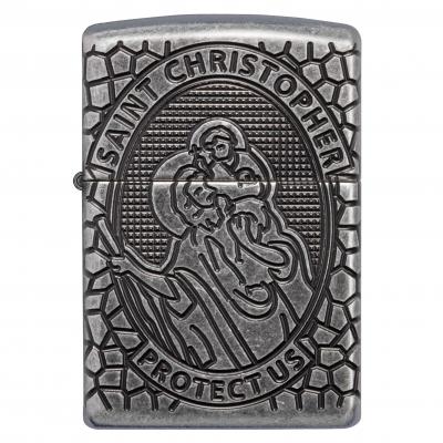 Zippo Saint Christopher Ant Silver Armor