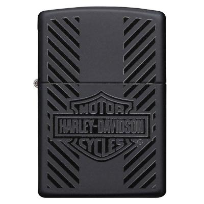 Zippo Harley Davidson Black Matte Logo