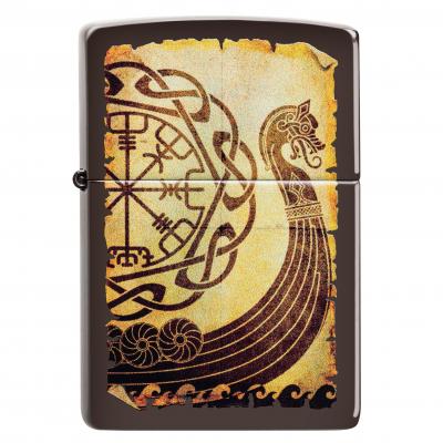 Zippo Brown Viking Ship Lighter