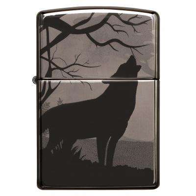 Zippo Black Ice Howling Wolf Lighter