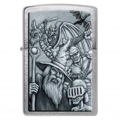Zippo Mystical Beings | Brushed Chrome