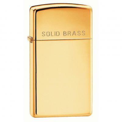 ZIPPO High Polished Brass Slim Lighter
