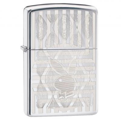 Zippo 250 Laser Engrave Playboy Lighter