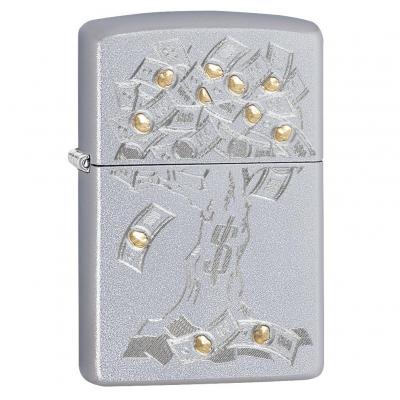 Zippo Money Tree Satin Chrome