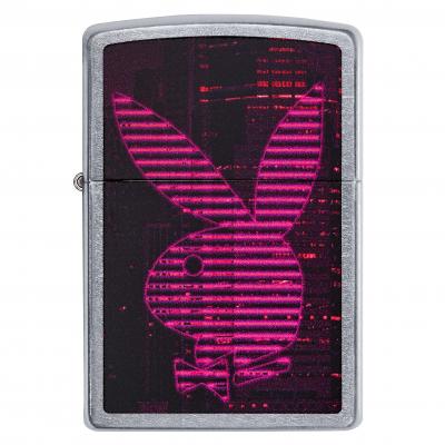 Zippo Playboy Neon Pink Striped Rabbit Head