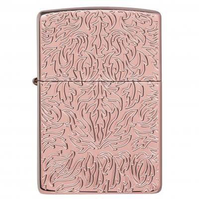 Zippo Deep Carved Design Armour Rose Gold