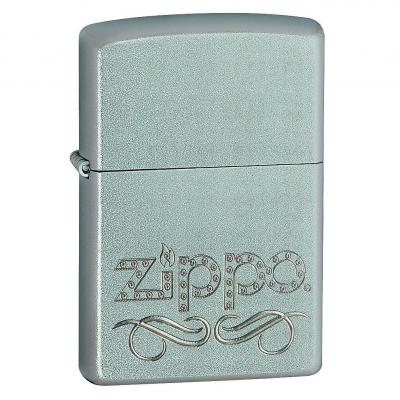Zippo Scroll Satin Chrome Lighter