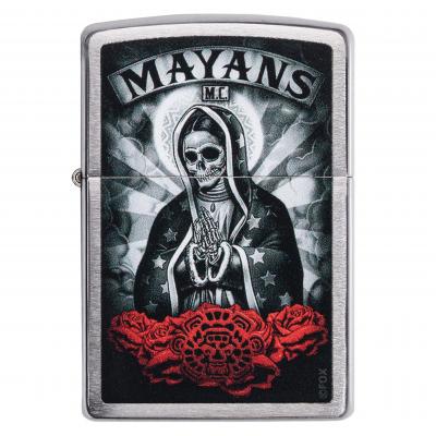 Zippo Mayans Brushed Chrome
