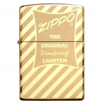 Zippo Stripe High Polish Brass