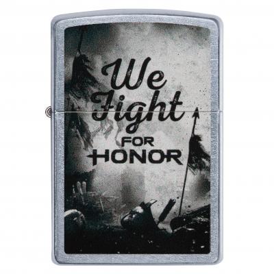 Zippo We Fight For Honor Street Chrome