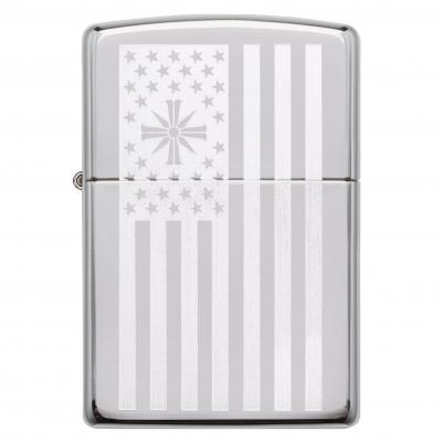 Zippo High Polish Chrome Lustre Etch