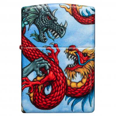 Zippo Dragons White Matte 540 Color