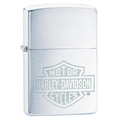 Zippo Harley Davidson-Logo Brushed Chrome Lighter
