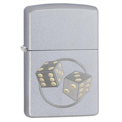 Zippo 29412 Satin Chrome 2 Dice Lighter