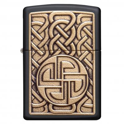 Zippo Norse Emblem Design Black Matte