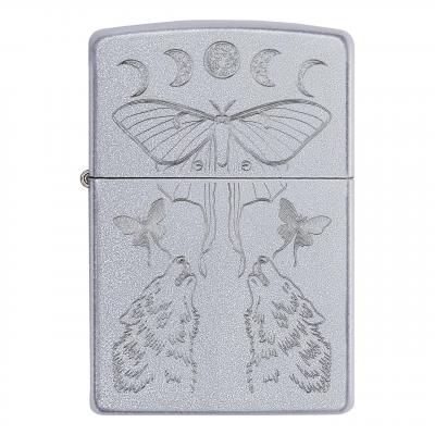 Zippo 205 Butterfly & Wolf Design