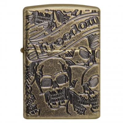 Zippo Freedom Skull Design