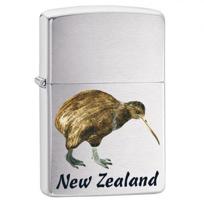 Zippo Kiwi Brush Chrome Lighter