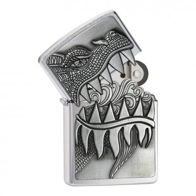 Zippo Dragon Surprise Lighter Brushed Chrome