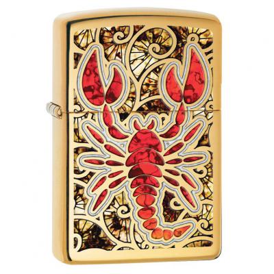 Zippo Lobster On Brass Lighter