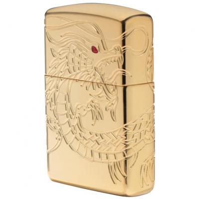 Zippo Red Eye Dragon Gold Plated Lighter