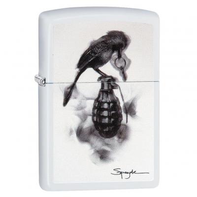 Zippo White Matte Grenade