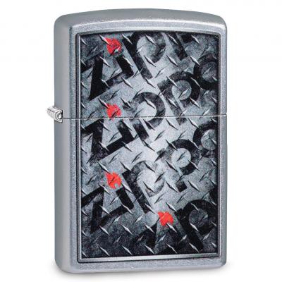 Zippo Street Chrome Checkerplate Lighter