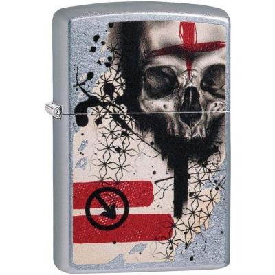 Zippo Street Chrome Skull Lighter