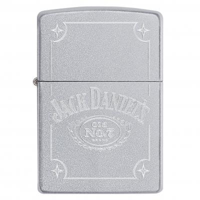 Zippo Jack Daniels Design Satin Chrome