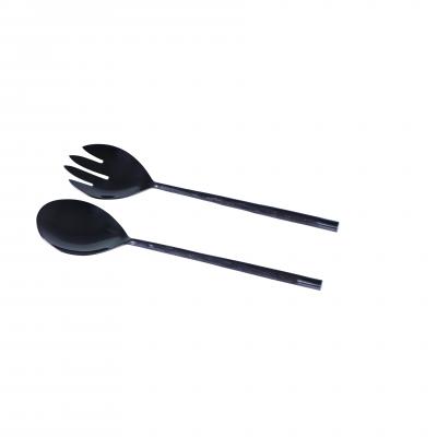 Wilkie Brothers 2 Piece Salad Serving Set Black
