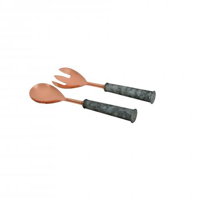 Wilkie Brothers 2 Piece Salad Serving Set With Galvanised Handles