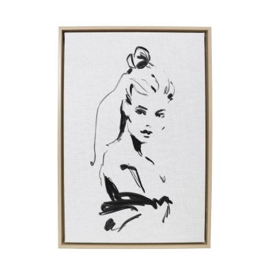 Splosh Full Bloom Lady Framed Canvas 44x64