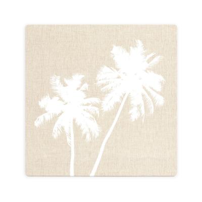 Splosh Tranquil Beige Palms Ceramic Coaster