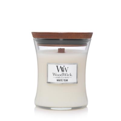 Splosh WoodWick White Teak Medium Scented Candle