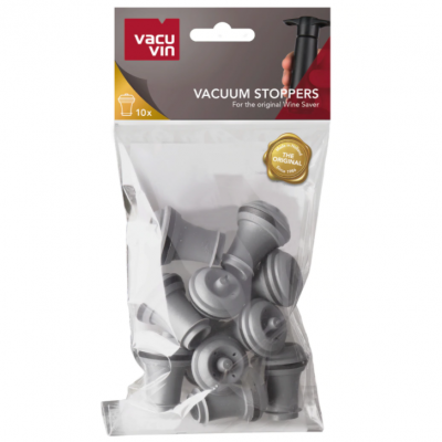 Vacu Vin Vacuum Wine Stoppers Grey (Set of 10)