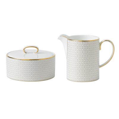 Wedgwood Arris Covered Sugar & Creamer