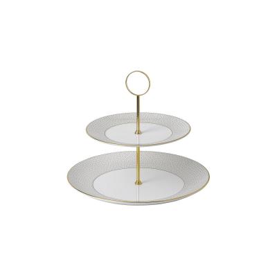 Wedgwood Gio Gold Cake Stand | 2 Tier