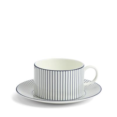Wedgwood Gio Pinstripe White Teacup & Saucer