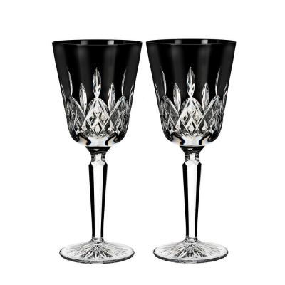 Waterford Lismore Black Goblet Pair