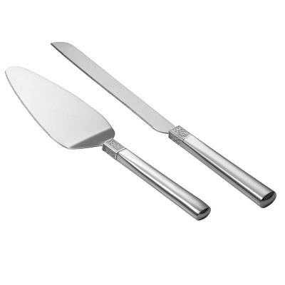 Waterford Crystal Lismore Diamond Silver Cake Knife & Server