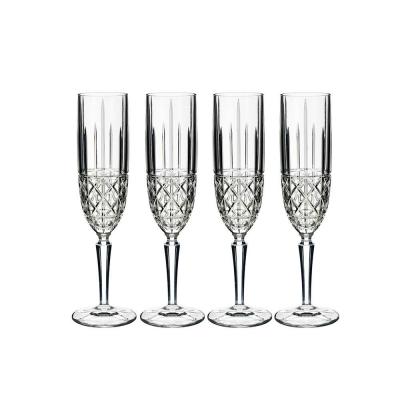 Marquis by Waterford Brady Crystalline Champagne Flute 177ml | Set of 4 Glasses