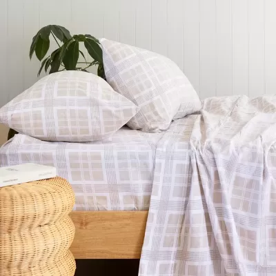 Bambury Enid Flannelette Sheet Set | Double Bed