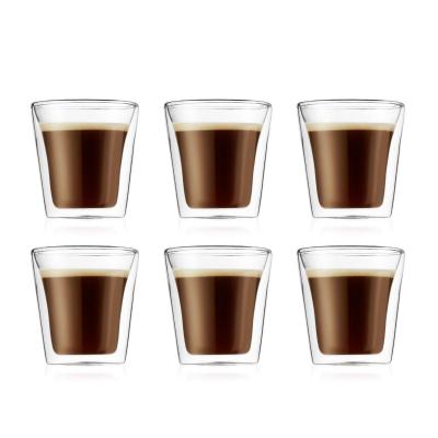 Bodum Canteen Double Wall Glass Small 100ml | Set of 6