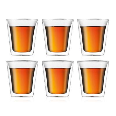 Bodum Canteen Double Wall Glass Medium 200ml | Set of 6